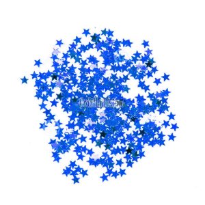 Confetti Estrella METALIZADO para Globos - Color AZUL x20 Gramos