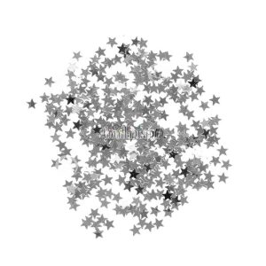 Confetti Estrella METALIZADO para Globos - Color PLATEADO x20 Gramos