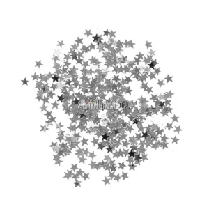 Confetti Estrella METALIZADO para Globos - Color PLATEADO x20 Gramos