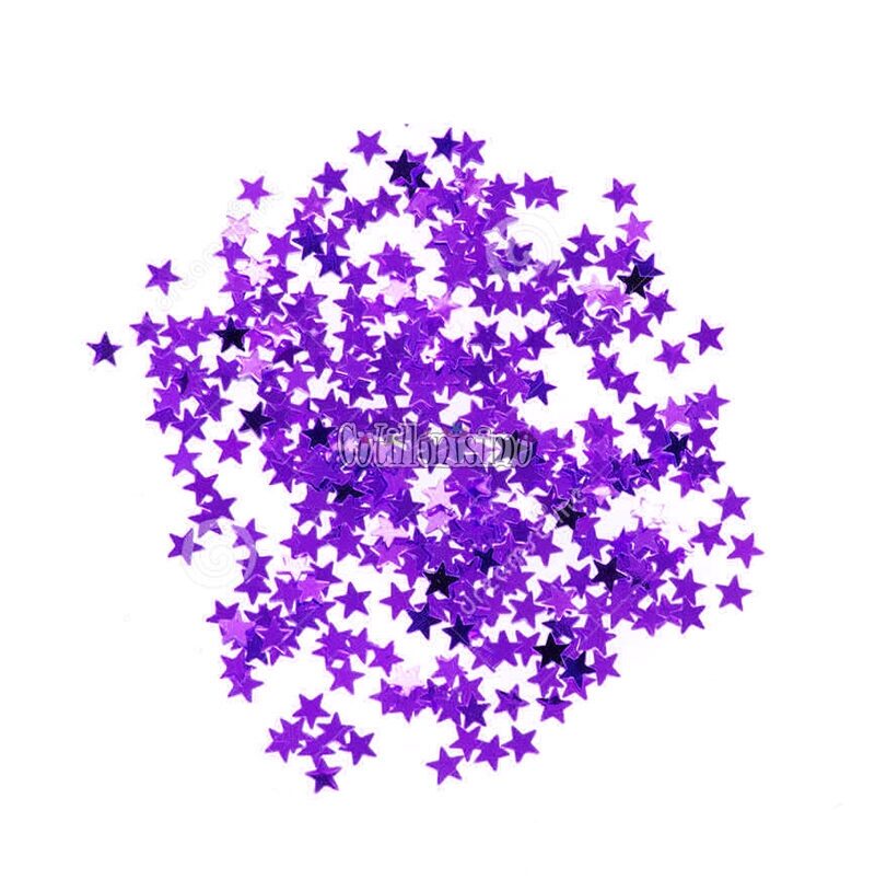 Confetti Estrella METALIZADO para Globos - Color VIOLETA x20 Gramos