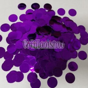 Confetti Redondo METALIZADO para Globos - Color VIOLETA x10 Gramos