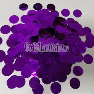 Confetti Redondo METALIZADO para Globos - Color VIOLETA x10 Gramos