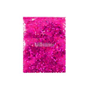 Confetti Mini Hexagonal Fucsia x10 Gramos