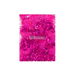 Confetti Mini Hexagonal Fucsia x10 Gramos