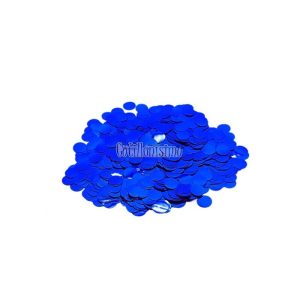 Confetti Redondo GRANDE METALIZADO para Globos - Color AZUL x20 Gramos 1.5cm