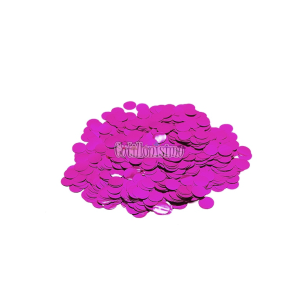 Confetti Redondo GRANDE METALIZADO para Globos - Color FUCSIA x20 Gramos 1.5cm