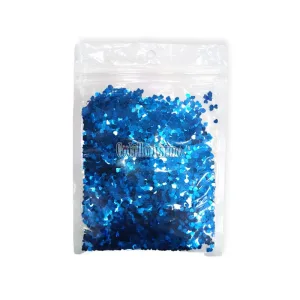 Confetti Mini Corazones Metalizado Azules x12 Gramos