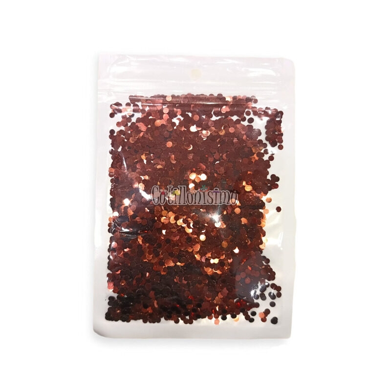 Confetti Redondo Mini Metalizado Cobre x12 Gramos