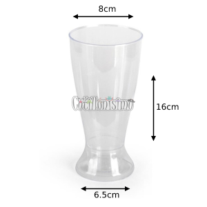 Alternative view of Vaso Imperial Acrilico Cristal con Pie Negro 350cc