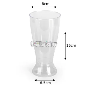 Vaso Imperial Acrilico Cristal con Pie Negro 350cc - Imagen 2