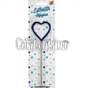 Vela CHISPITAS CORAZON Sparkles Color Azul