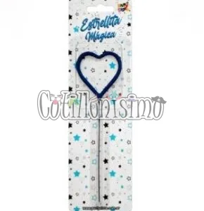 Vela CHISPITAS CORAZON Sparkles Color Azul