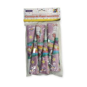 Corneta de Papel Unicornio x6 Unidades