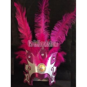CORONA Luminosa con Plumas TREBOL (LED)