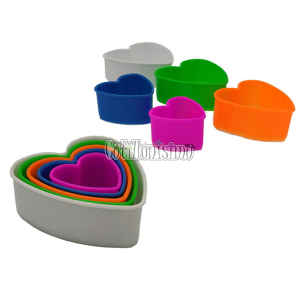 Set Cortantes Corazon Plastico x5 Unidades - Imagen 2