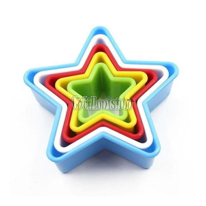 Set Cortantes Estrella Plastico x5 Unidades - Imagen 2