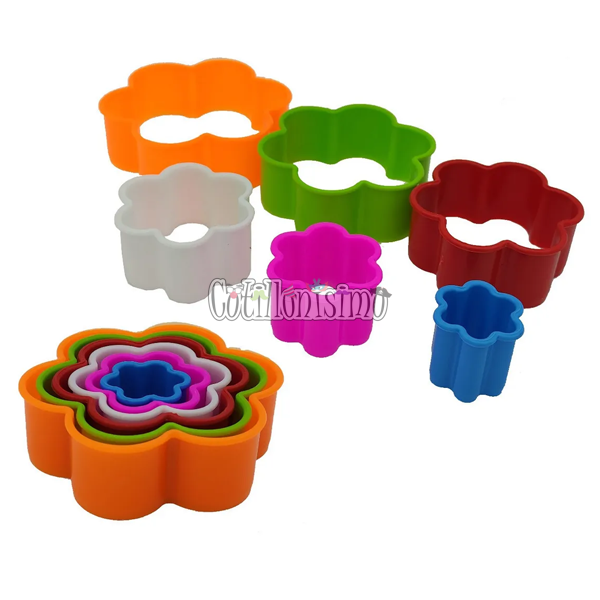 Set Cortantes Flor Plastico x6 Unidades