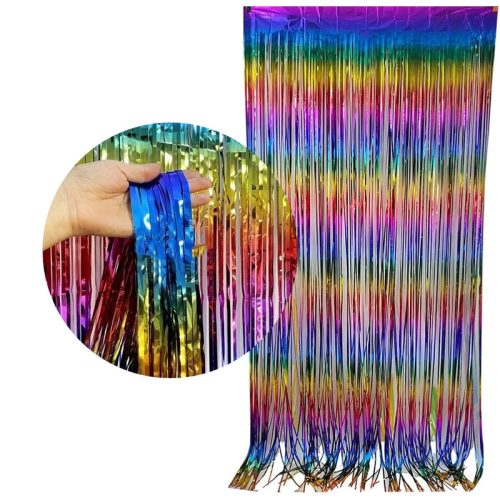 Cortina Lluvia METALIZADA MULTICOLOR 2,20 X 1