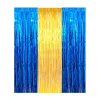 Cortina Lluvia Metalizada Bicolor Azul y Amarillo 2 x 1 Mts