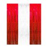 Cortina Lluvia Metalizada Bicolor Rojo y Blanco 2 x 1 Mts