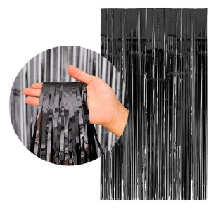 Cortina Lluvia Negra 2,20 X 1