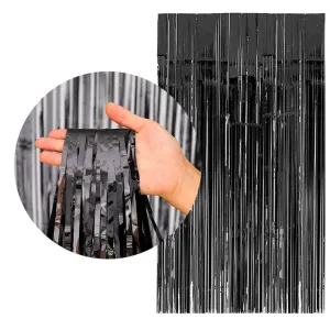 Cortina Lluvia Negra 2,20 X 1