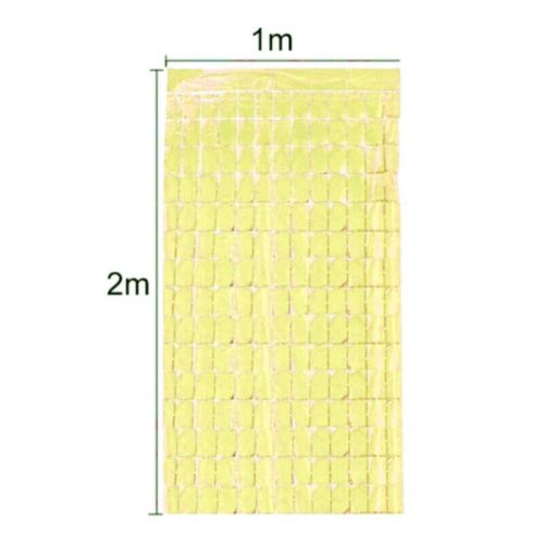 Cortina Lluvia SHIMMER Cuadrada Amarillo Pastel 2 X 1 Mts