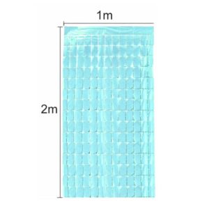 Cortina Lluvia SHIMMER Cuadrada Celeste Pastel 2 X 1 Mts