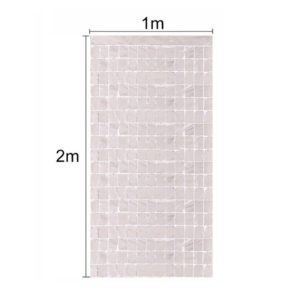 Cortina Lluvia SHIMMER Metalizada Cuadrada Plateado 2X1 Mts