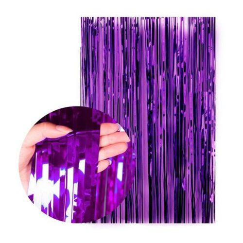 Cortina Lluvia Metalizada Violeta 2,20 X 1 mts