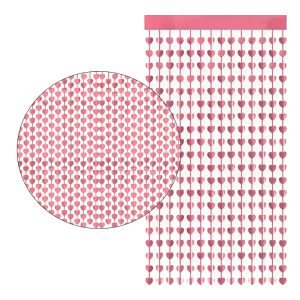 Cortina Lluvia de CORAZONES - Color ROSA GOLD 2,20 X 1 MT