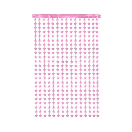 Cortina Lluvia de ESTRELLAS - Color Rosa 2,20 X 1