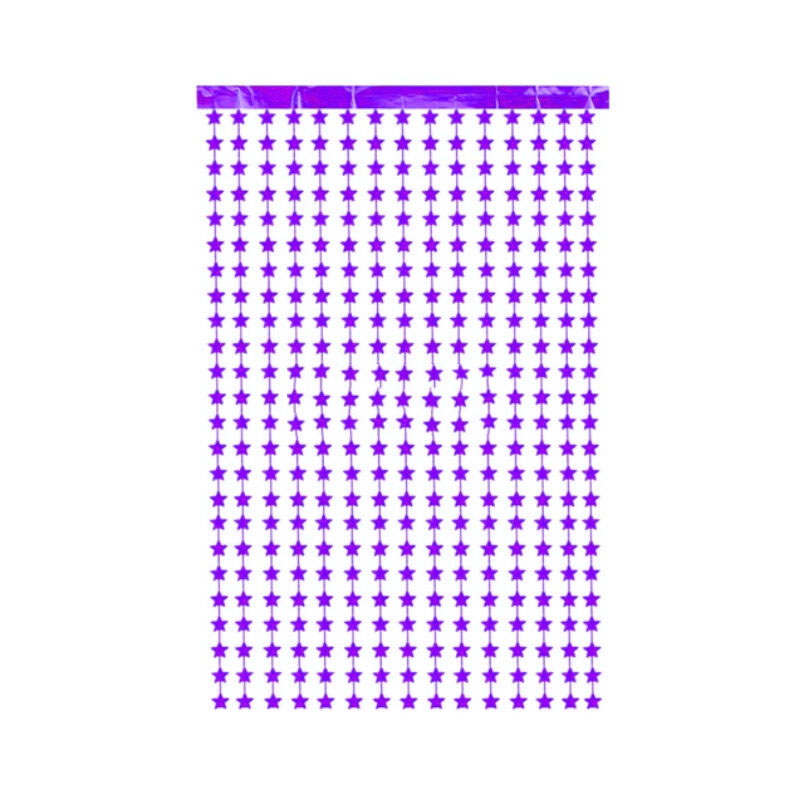 Cortina Lluvia de ESTRELLAS - Color Violeta 2,20 x 1 MT
