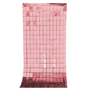 Cortina Lluvia SHIMMER Metalizada Cuadrada Rose Gold 2X1 Mts