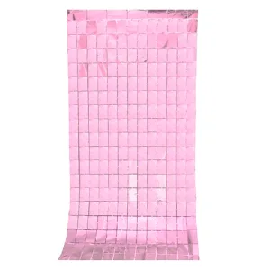 Cortina Lluvia SHIMMER Cuadrada Rosa Pastel 2 X 1 Mts