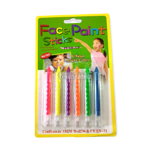 Crayón Pinta Cara Push Up Maquillaje Artistico x6 Colores Fluo