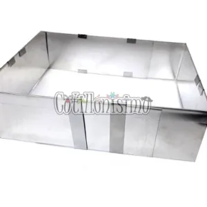 Molde Cuadrado Extensible Hojalata Doble 20 CM