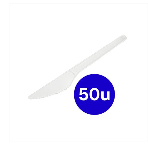 Cubiertos Descartables CUCHILLO Blanco X50 Unidades