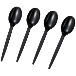 Cuchara Sundae Color Negro Ban Plast x50 Unidades