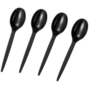 Cuchara Sundae Color Negro Ban Plast x50 Unidades