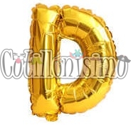 Globo Letra Inflable D Dorada 40cm