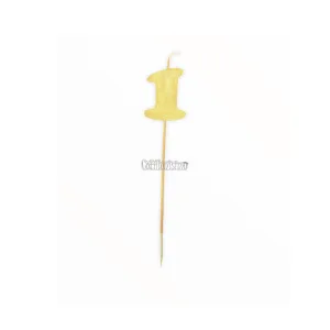 Vela Pinche Gibreada Nº1 Color Dorado