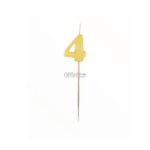 Vela Pinche Gibreada Nº4 Color Dorado