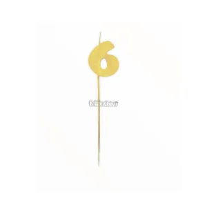 Vela Pinche Gibreada Nº6 Color Dorado