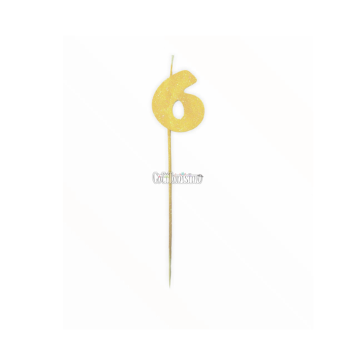 Vela Pinche Gibreada Nº6 Color Dorado