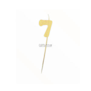 Vela Pinche Gibreada Nº7 Color Dorado