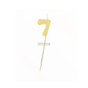 Vela Pinche Gibreada Nº7 Color Dorado