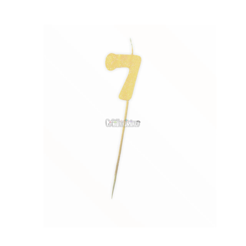 Vela Pinche Gibreada Nº7 Color Dorado