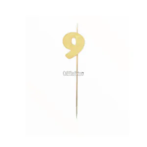 Vela Pinche Gibreada Nº9 Color Dorado