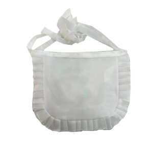Delantal con Volado Blanco x1 Unidad Crosti